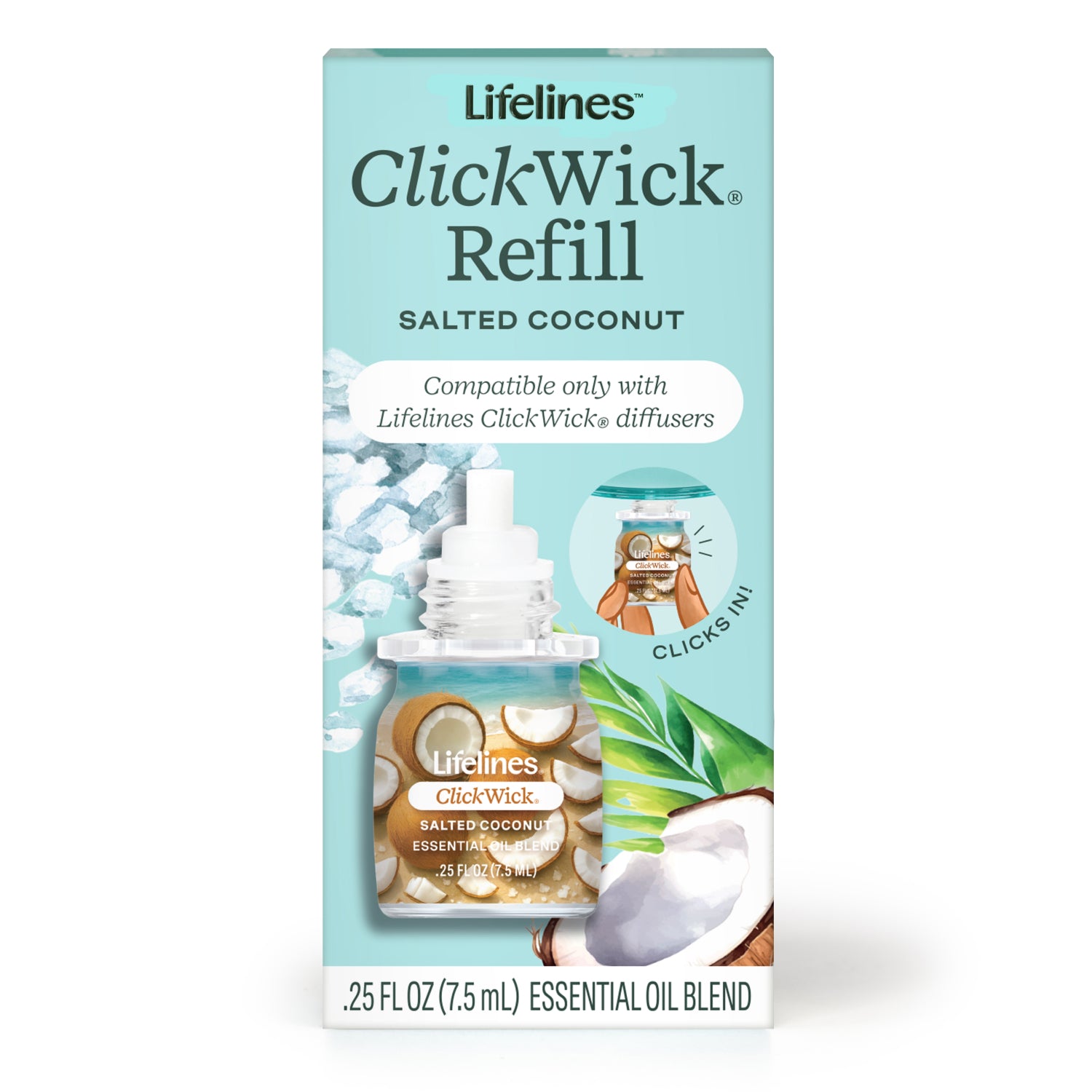Clickwick 7.5ml Single - Salted Coconut